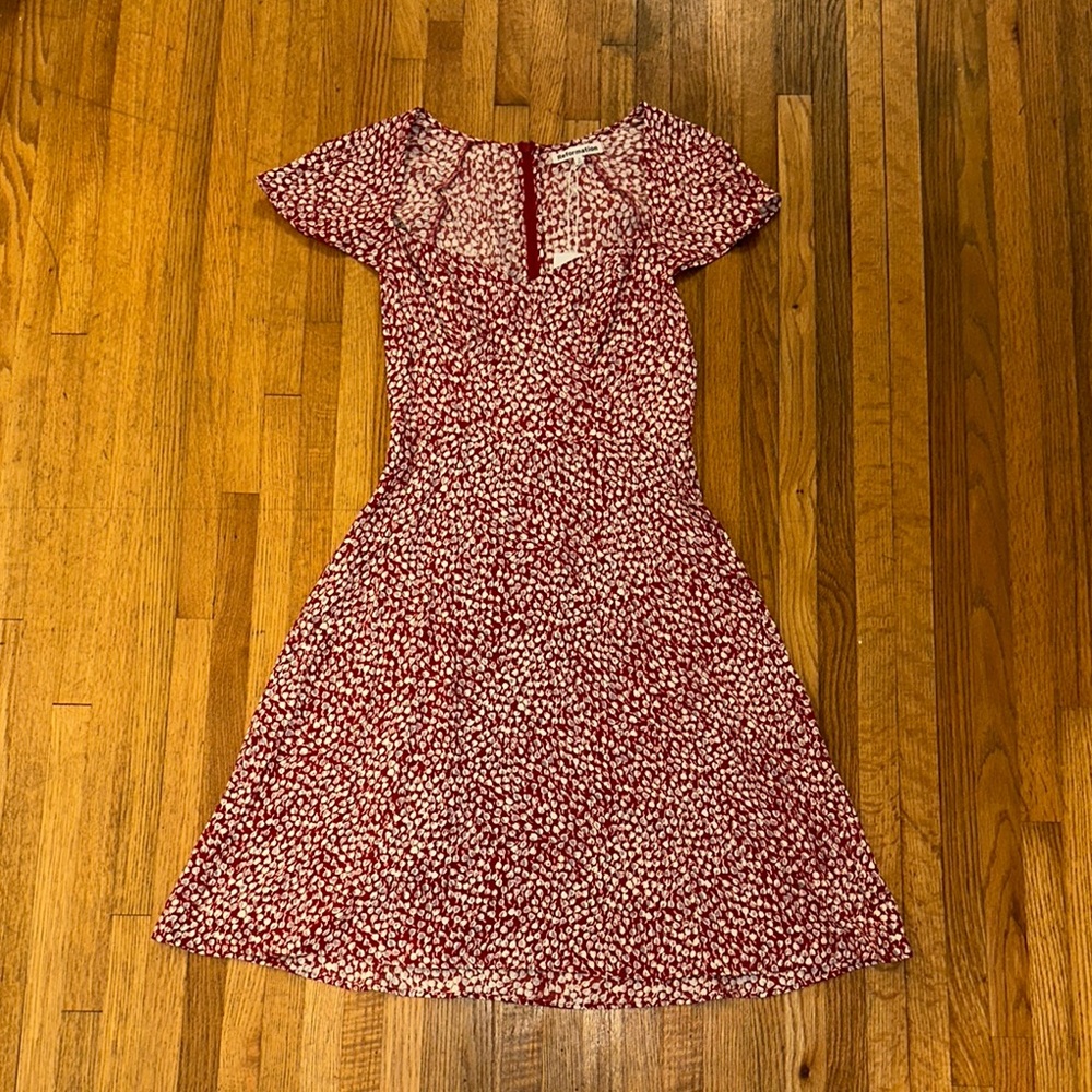 Reformation Red and White Mini Dress